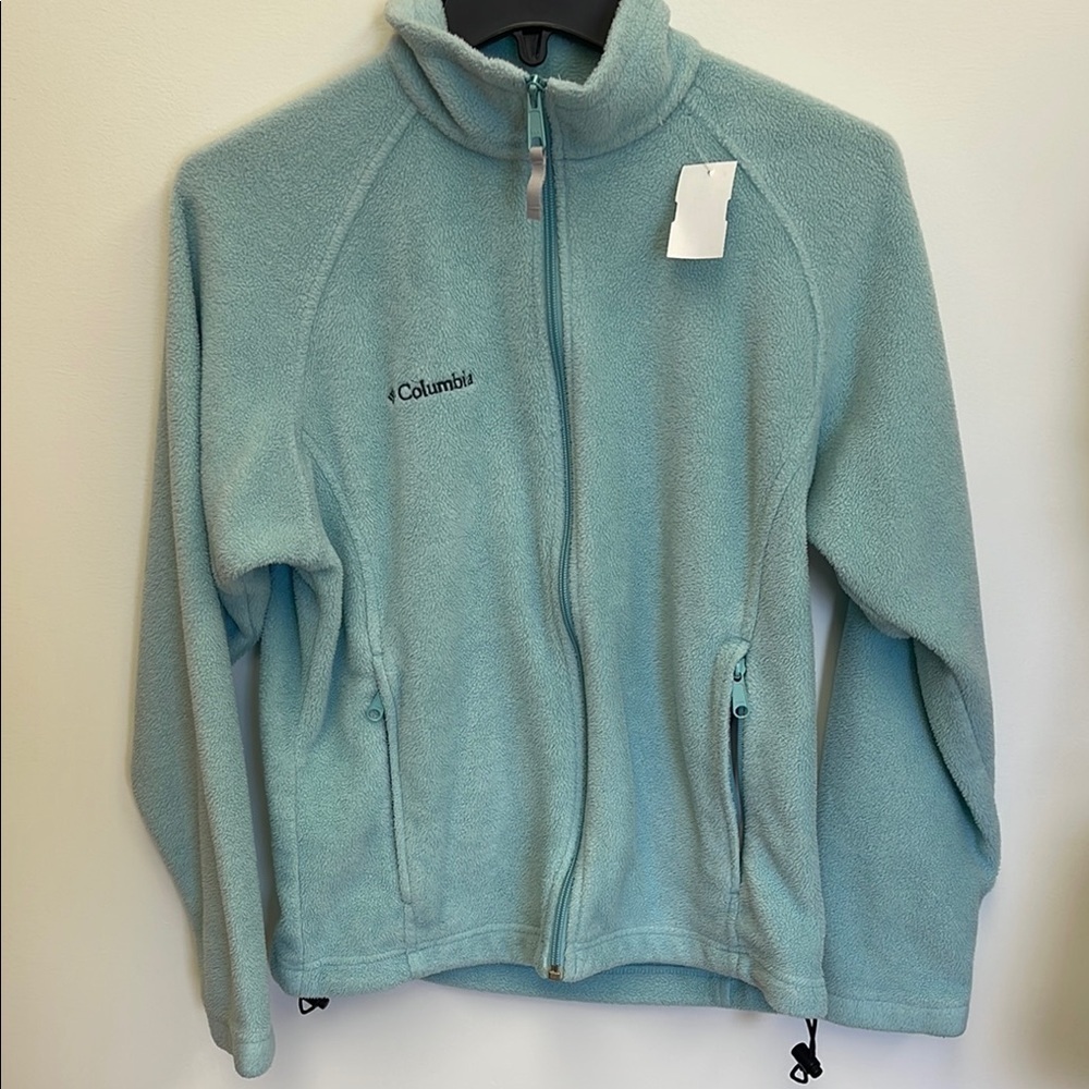 Columbia Blue Puffer Jacket Full-Zip Relaxed Fit